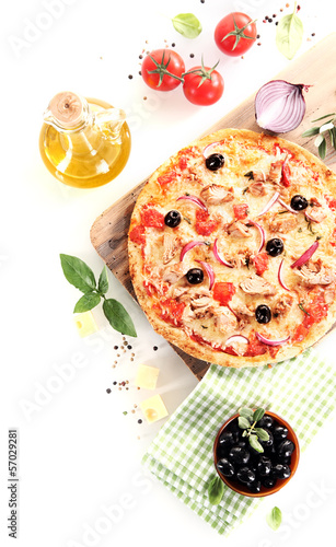 Photo: Pizza and ingredients Pizza and ingredients