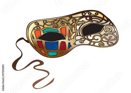 Illustration: Bright Venetian carnival mask Bright Venetian carnival mask