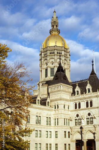Photo: Connecticut state capitol building in Victorian Gothic style Connecticut state capitol building in Victorian Gothic style