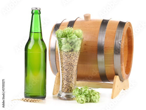 Photo: Barrel mug with barley hop. Barrel mug with barley hop.