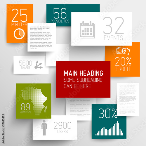 Vector: Vector abstract rectangles infographic template Vector abstract rectangles infographic template