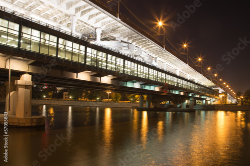 Photo: Moscow River, Luzhnetskaya Bridge (Metro Bridge). Moscow, Russia Moscow River, Luzhnetskaya Bridge (Metro Bridge). Moscow, Russia