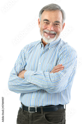 Photo: Portrait of a happy senior man smiling Portrait of a happy senior man smiling