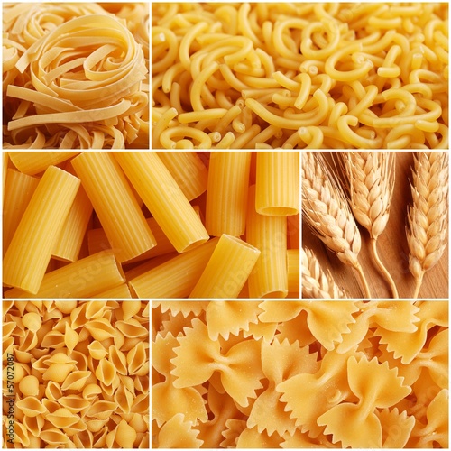 Photo: collage di fotografie a tema pasta italiana di grano duro collage di fotografie a tema pasta italiana di grano duro