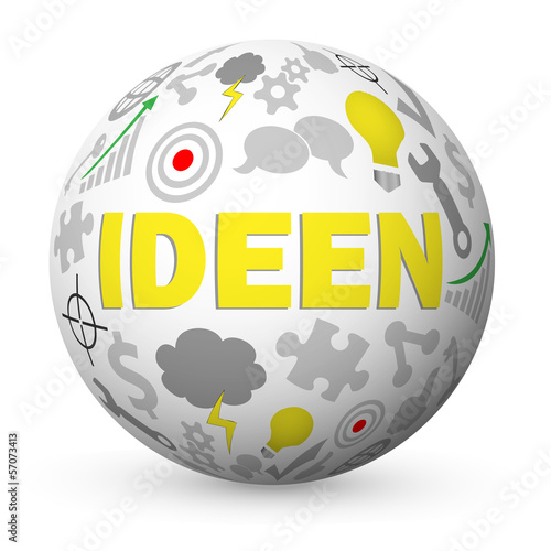 Illustration: "IDEEN" Kugel (Innovation Kreativität Lösung Projekt Teamarbeit) "IDEEN" Kugel (Innovation Kreativität Lösung Projekt Teamarbeit)