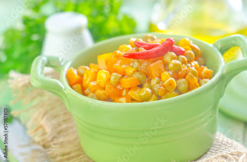 Photo: corn and peas corn and peas