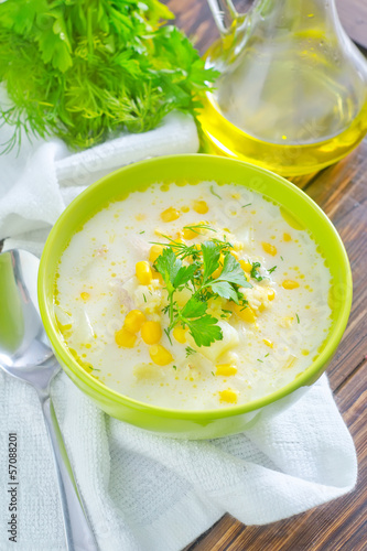 Photo: corn soup corn soup