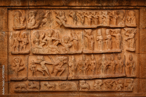 Photo: Bas relief. Brihadishwara Temple, Tanjore Bas relief. Brihadishwara Temple, Tanjore