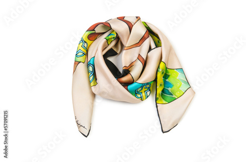 Photo: Warm scarf isolated on the white background Warm scarf isolated on the white background