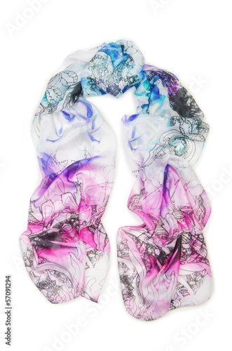 Photo: Warm scarf isolated on the white background Warm scarf isolated on the white background