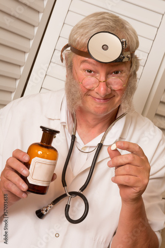 Photo: Doctor with big pill Doctor with big pill