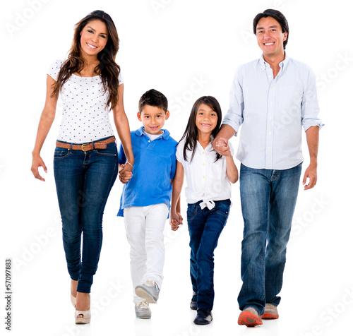 Photo: Happy family holding hands Happy family holding hands