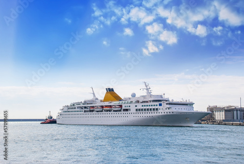 Photo: The cruise ship in the harbor The cruise ship in the harbor
