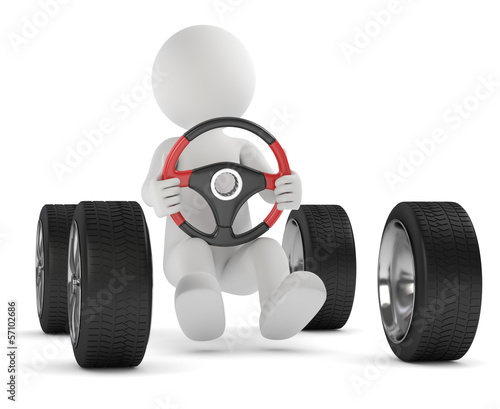 Illustration: Männchen Auto fahren Männchen Auto fahren