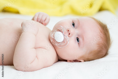 Photo: cute baby boy lying cute baby boy lying
