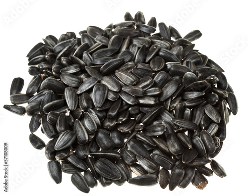 Photo: pile of black roasted sunflower seeds pile of black roasted sunflower seeds