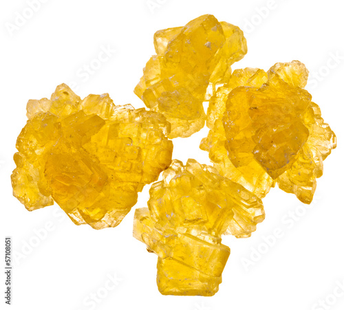 Photo: yellow crystals of sugar yellow crystals of sugar