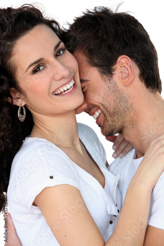 Illustration: Couple laughing together Couple laughing together