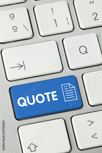 Illustration: Quote keyboard key Quote keyboard key