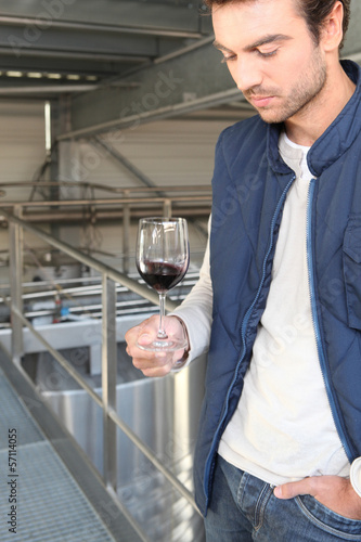 Photo: Winemaker in plant Winemaker in plant