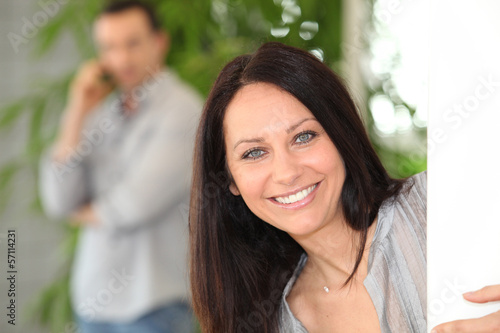 Photo: Playful couple at home Playful couple at home