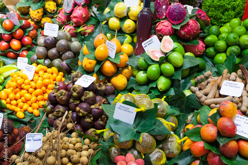 Photo: Exotic fruits and berries at Spanish market Exotic fruits and berries at Spanish market