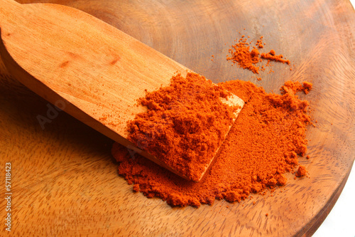Photo: Chills powder with wood spoon Chills powder with wood spoon