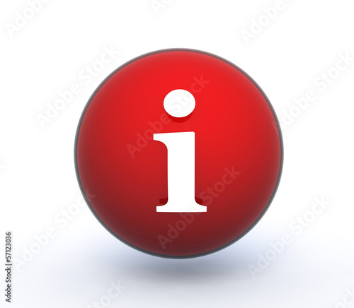 Illustration: information sphere icon on white background information sphere icon on white background