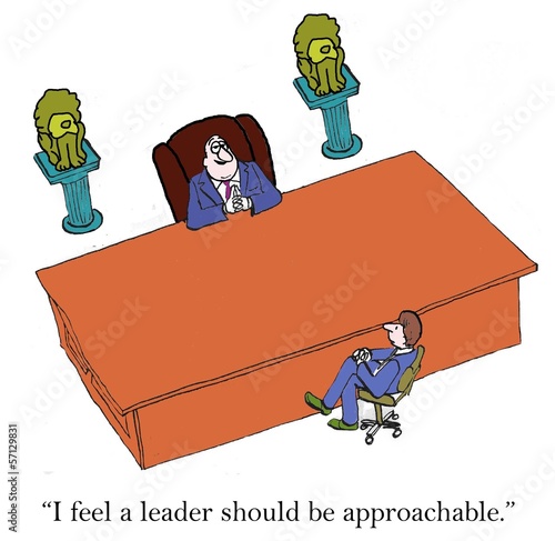 Illustration: Approachable leader Approachable leader