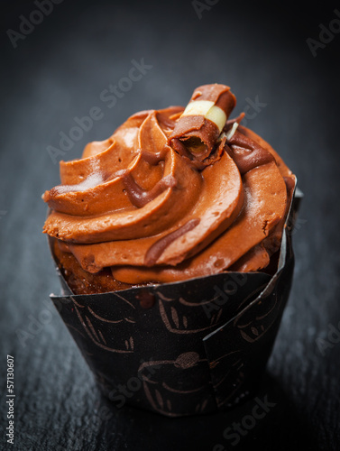 Photo: Delicious chocolate cupcake Delicious chocolate cupcake