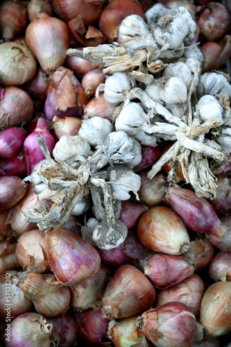 Photo: Garlic and onions Garlic and onions