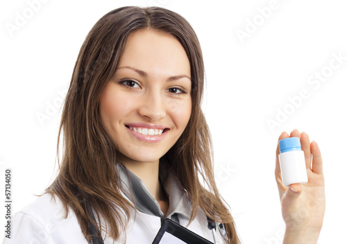 Photo: Doctor with medical drug, isolated Doctor with medical drug, isolated