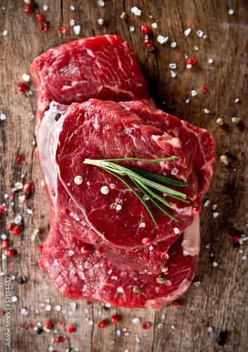 Photo: Raw steak Raw steak