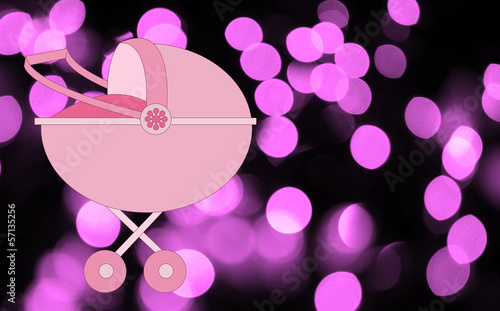 Illustration: pink gender reveal and it's a girl illustration pink gender reveal and it's a girl illustration