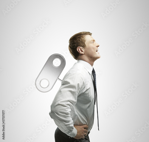 Photo: businessman with winder businessman with winder