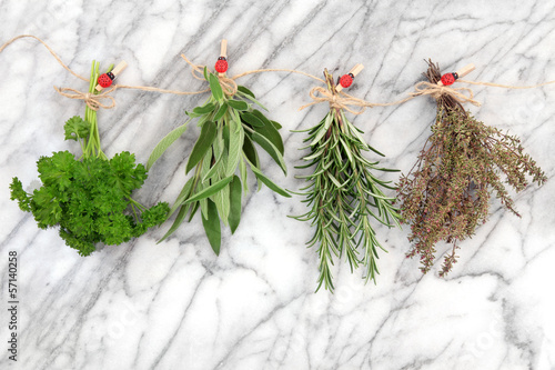 Photo: Herbs Hanging and Drying Herbs Hanging and Drying