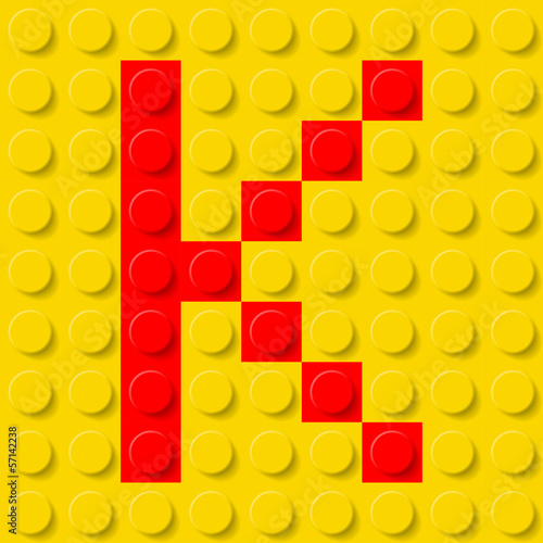 Vector: Letter K in construction kit. Letter K in construction kit.