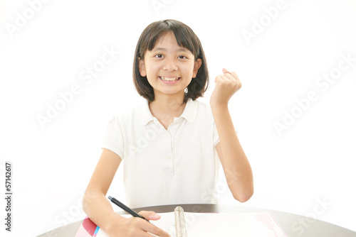 Photo: ガッツポーズの女の子 ガッツポーズの女の子