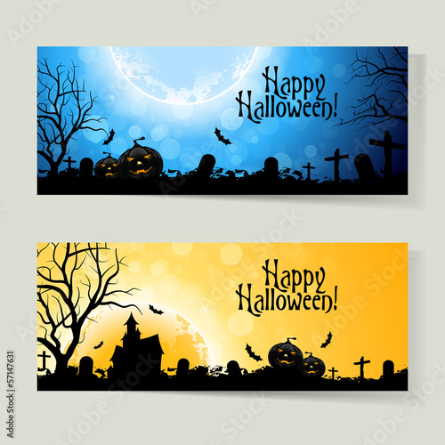 Vector: Set of Halloween Banners Set of Halloween Banners