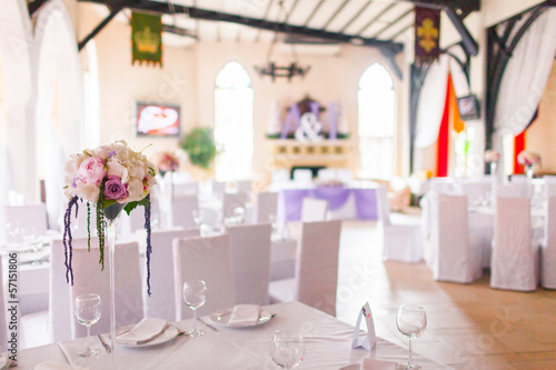 Photo: Tables decorated with flowers Tables decorated with flowers