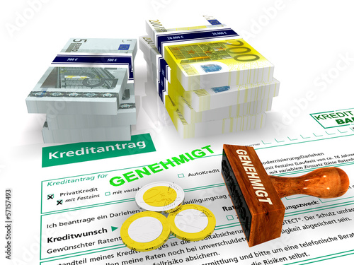Illustration: Kreditantrag Status Kreditantrag Status