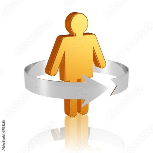 Illustration: Wechsel der Identität oder Austausch einer Person Wechsel der Identität oder Austausch einer Person
