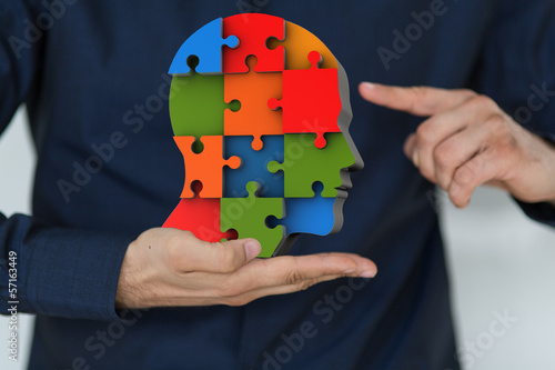 Illustration: brain puzzle brain puzzle