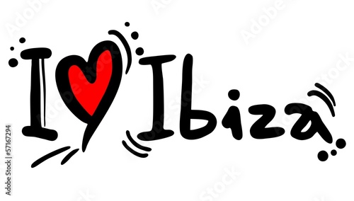 Vector: Love ibiza Love ibiza
