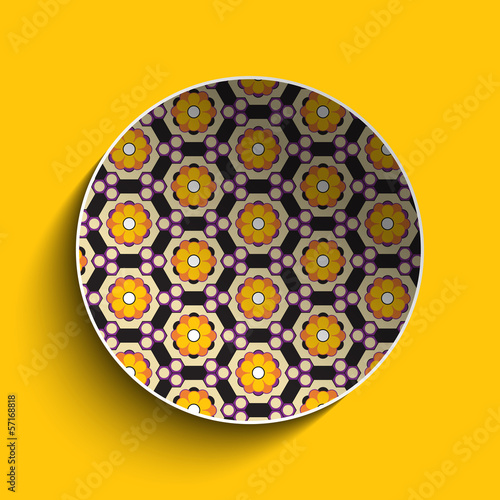 Vector: Flower Spring Button Sticker Icon Flower Spring Button Sticker Icon