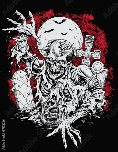 Vector: Zombie Rising From Grave Zombie Rising From Grave
