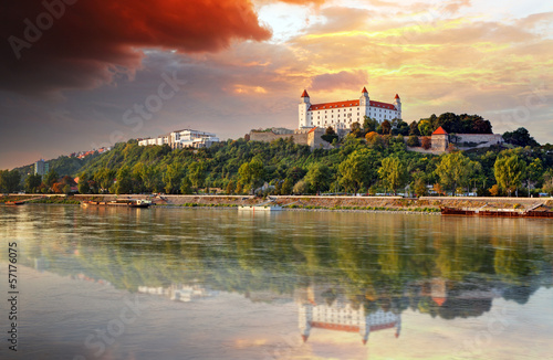 Photo: Bratislava castle at sunset, Slovakia Bratislava castle at sunset, Slovakia