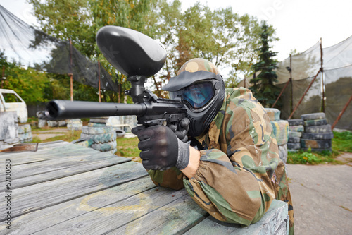 Photo: paintball player paintball player
