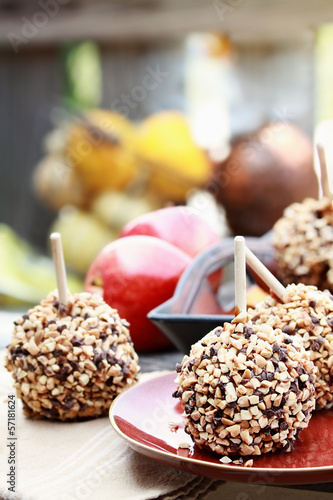 Photo: Chocolate Chip Carmel Apples Outdoors Chocolate Chip Carmel Apples Outdoors