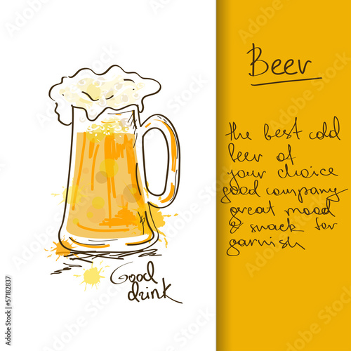 Illustration with beer mug